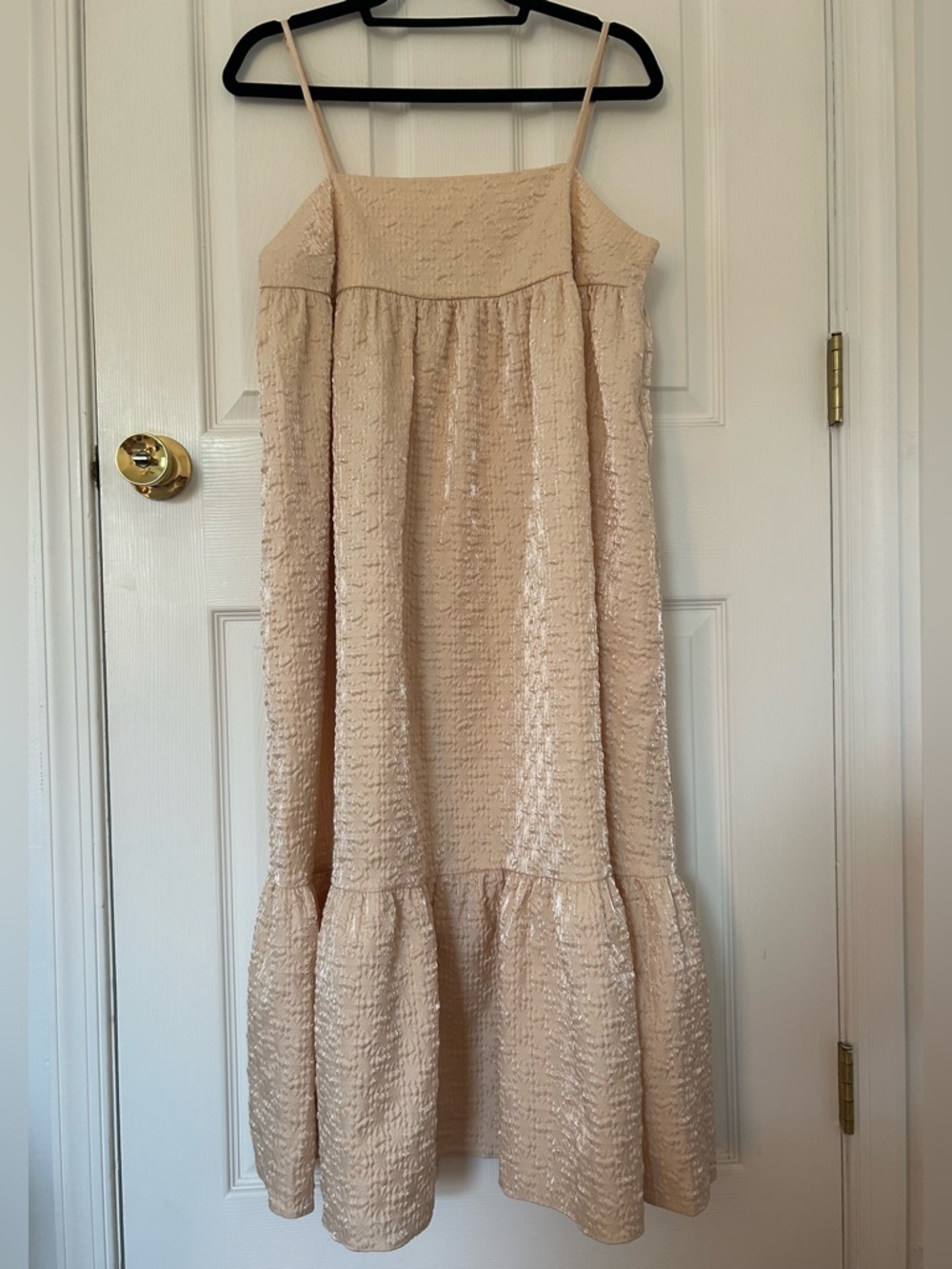Kika Vargas x Target Textured Midi Dress Champagne M